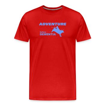 RODEO ADVENTURE - Men's Premium Organic T-Shirt - red - Front - Damien (186cm)