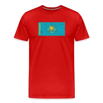 Drapeau du Kazakhstan - T-shirt bio Premium Homme - rouge - Devant - Damien (186cm)