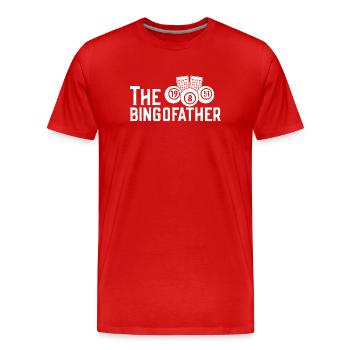Bingo Player The Bingofather Bingo - Men's Premium Organic T-Shirt - red - Front - Damien (186cm)