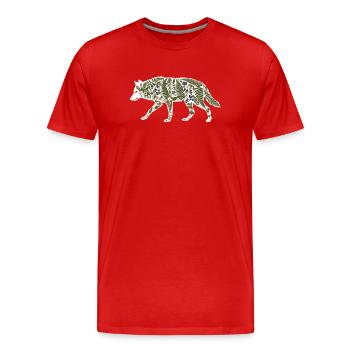 Botanique du loup - T-shirt bio Premium Homme - rouge - Devant - Damien (186cm)