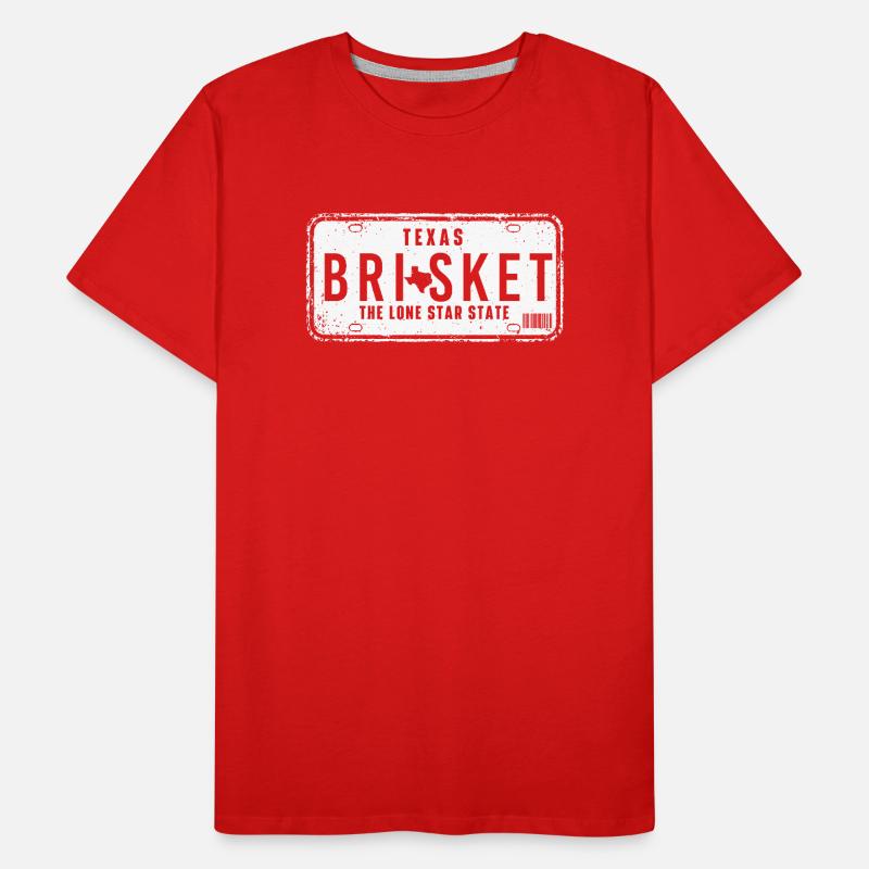 Texas Brisket Lone Star BBQ Pitmaster Männer Premium Bio T-Shirt
