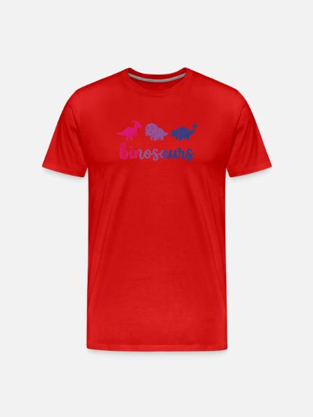 Pride Month LGBTQ – Binosaur - Männer Premium Bio T-Shirt - Rot