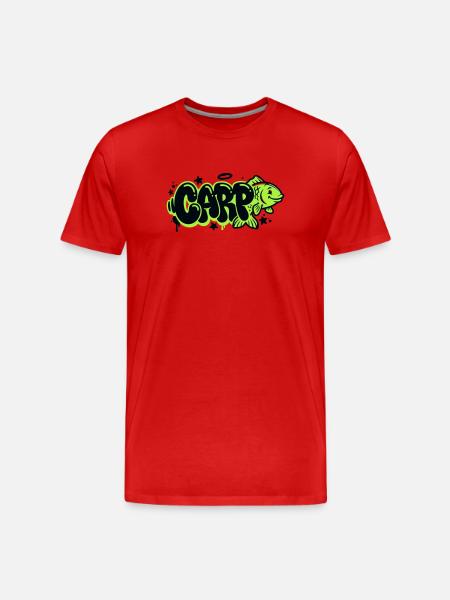 Karpfen Graffiti Grafik - Männer Premium Bio T-Shirt - Rot