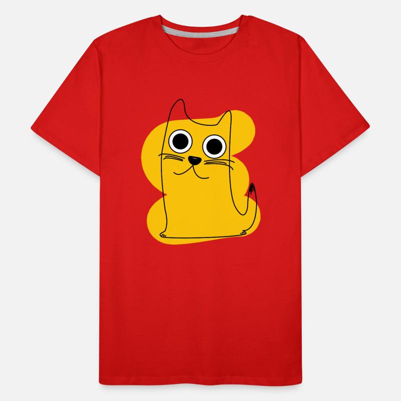 Chat jaune T-shirt bio Premium Homme
