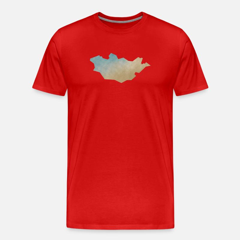 Mongolia - Männer Premium Bio T-Shirt - Rot