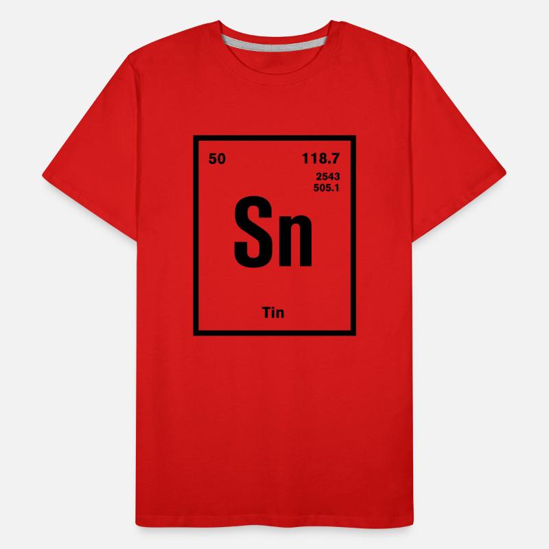 Tin Element im Periodensystem Männer Premium Bio T-Shirt