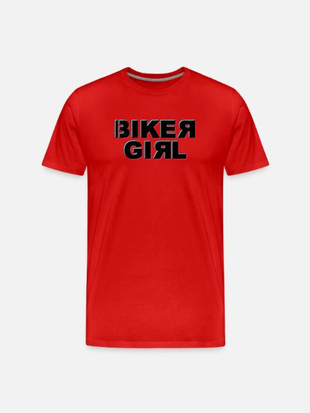 Biker girl glitch - Men's Premium Organic T-Shirt - red