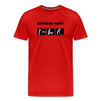 Célébration du baccalauréat - T-shirt bio Premium Homme - rouge - Devant - Damien (186cm)
