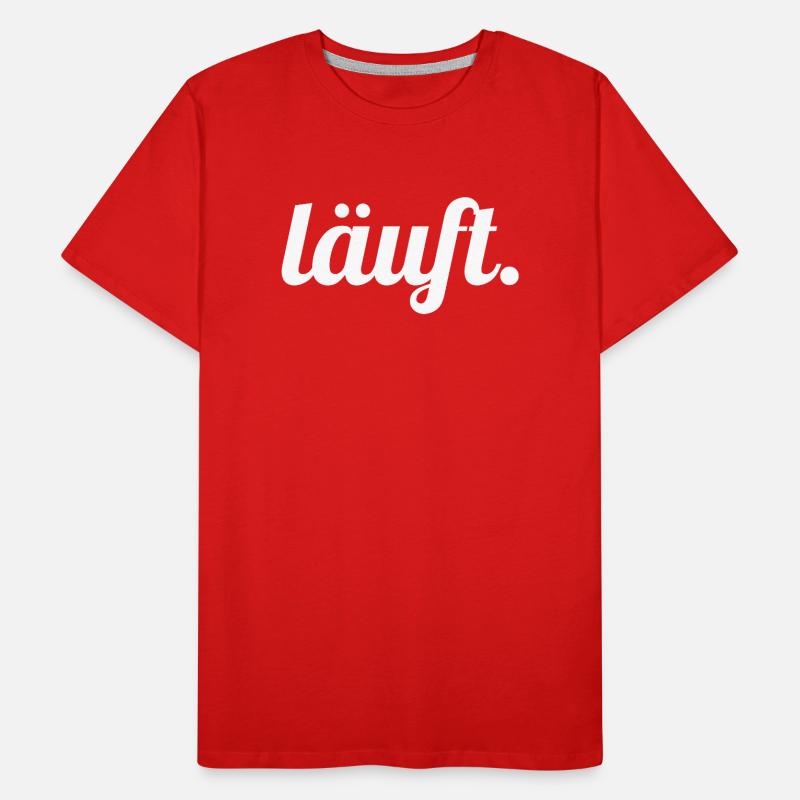 Läuft. Handlettering Script Männer Premium Bio T-Shirt