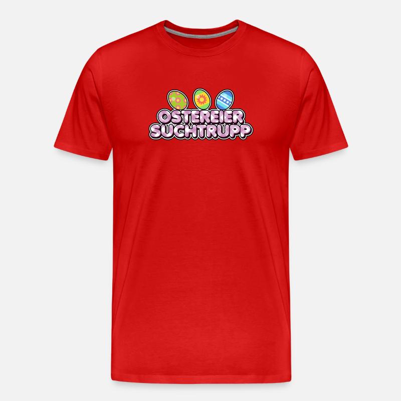 Ostereier Suchtrupp - Männer Premium Bio T-Shirt - Rot