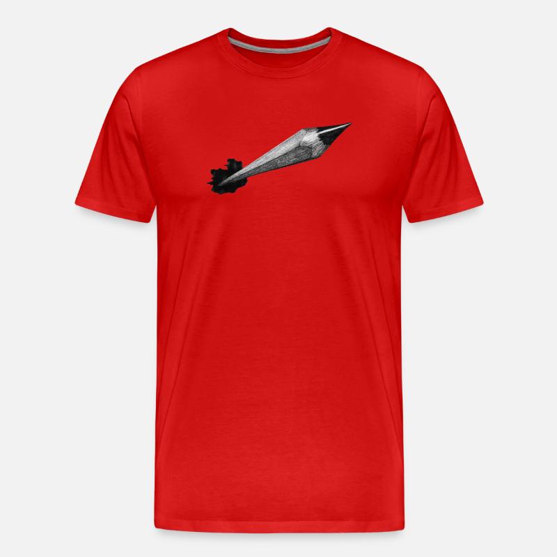 Bleistift - Männer Premium Bio T-Shirt - Rot