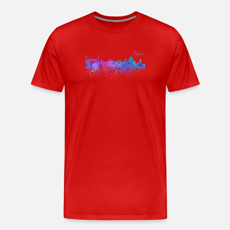 Berlin - Männer Premium Bio T-Shirt - Rot