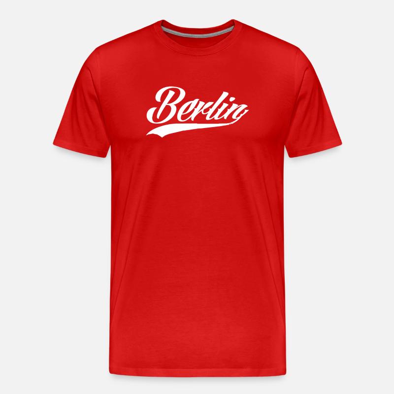 berlin berlingirl berlinermauer allemagne capitale - T-shirt bio Premium Homme - rouge