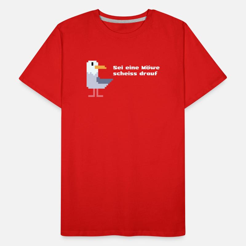sei eine pixel Möwe Männer Premium Bio T-Shirt