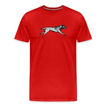 Hollandse Herdershond - Men's Premium Organic T-Shirt - red - Front - Damien (186cm)