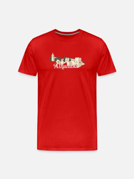 Alhambra (dark) - Men's Premium Organic T-Shirt - red