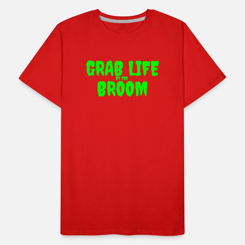 Schnapp dir das Leben vom Besen Grafikdesign Männer Premium Bio T-Shirt