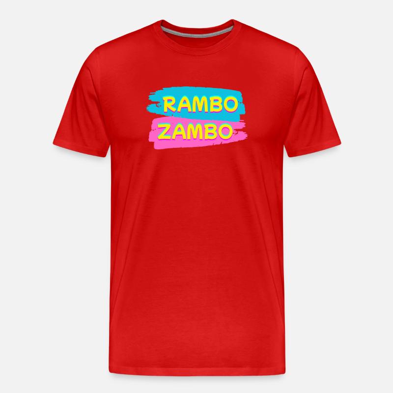RAMBO ZAMBO - Männer Premium Bio T-Shirt - Rot
