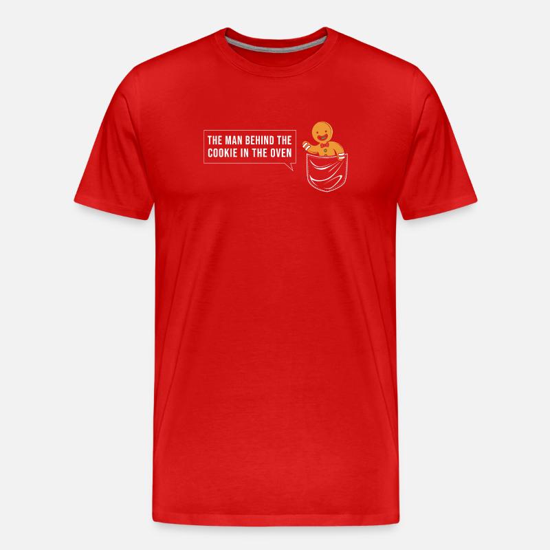 Werdender Papa werdende Väter - Männer Premium Bio T-Shirt - Rot