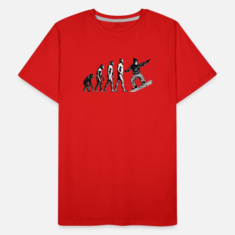 Évolution vers le design grunge du snowboarder T-shirt bio Premium Homme