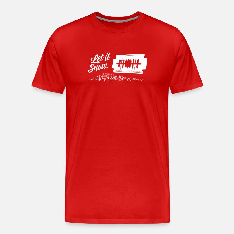 Let it snow! FFM - Männer Premium Bio T-Shirt - Rot