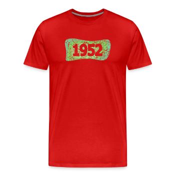 1952 1952 - T-shirt bio Premium Homme - rouge - Devant - Damien (186cm)