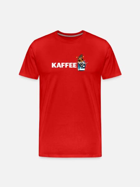 Kaffee Mascot Splash - Männer Premium Bio T-Shirt - Rot
