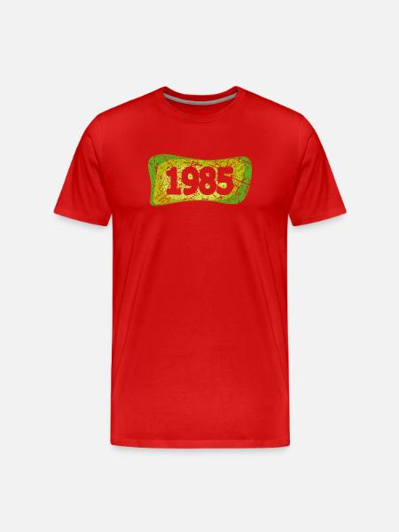 Retro 1985 - Männer Premium Bio T-Shirt - Rot