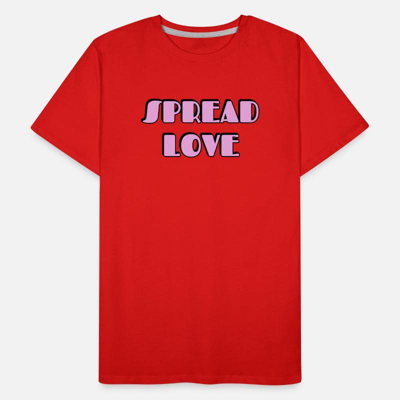 Spread Love Typography Men's Premium Organic T-Shirt