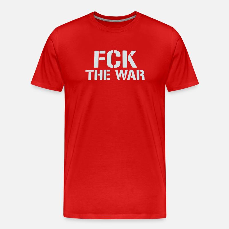 Friedliche Protestschablone - Männer Premium Bio T-Shirt - Rot