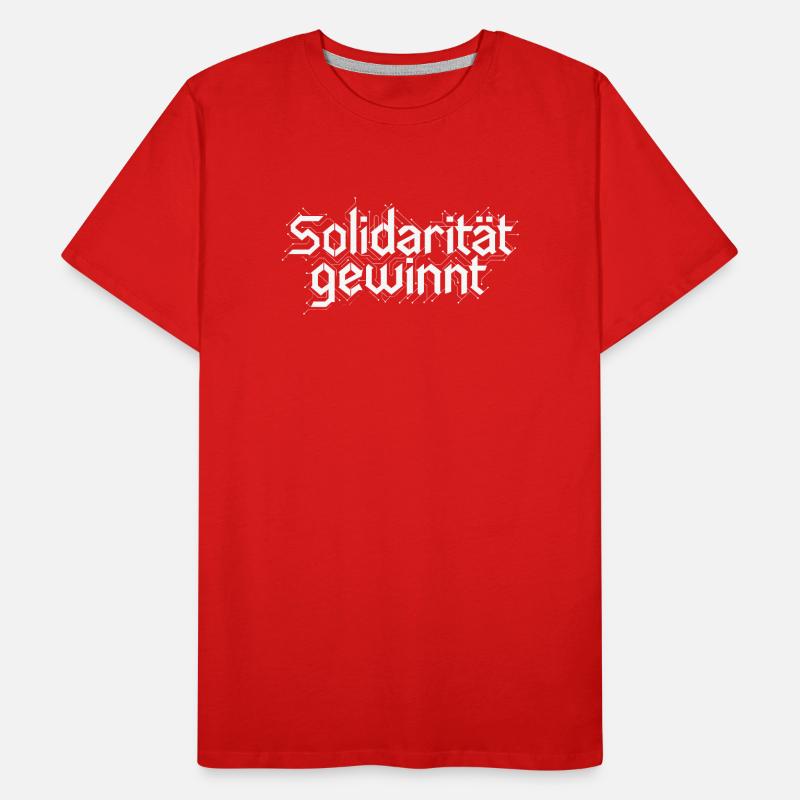 Solidarity Wins Statement Design White Men's Premium Organic T-Shirt