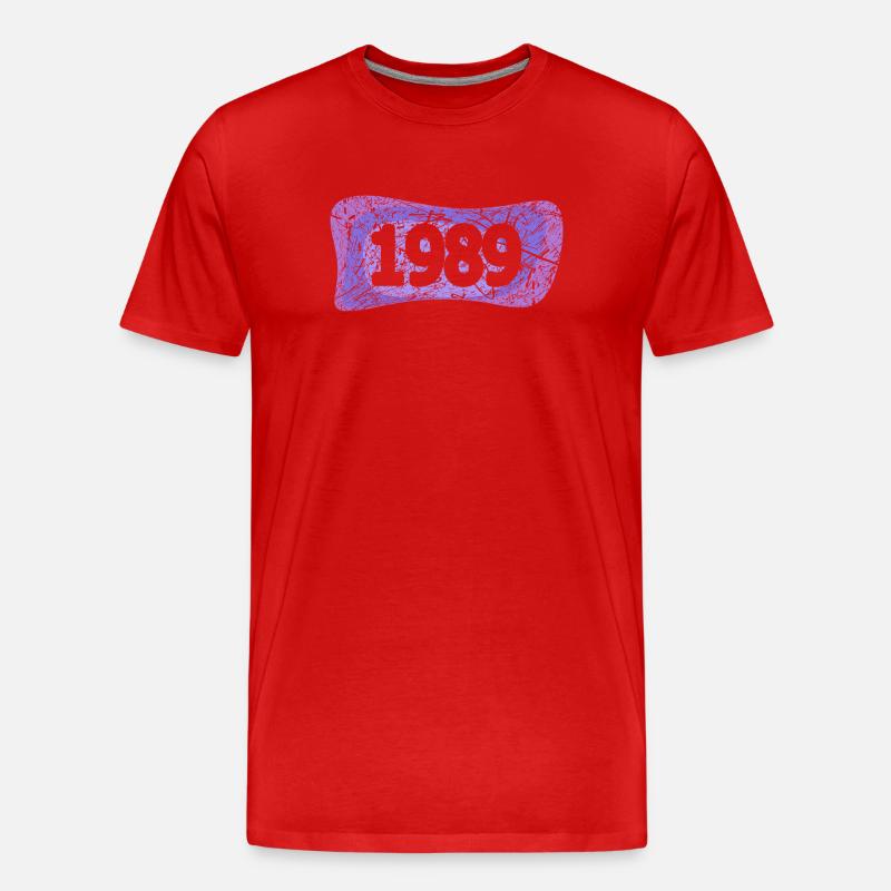 Klassentreffen 1989 - Männer Premium Bio T-Shirt - Rot