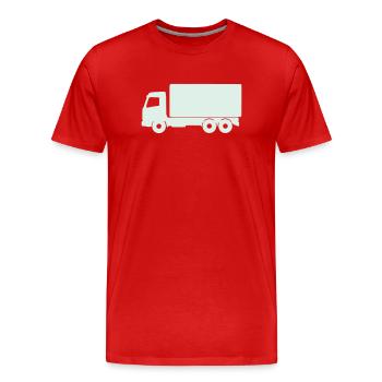 Silhouette du camion Mint - T-shirt bio Premium Homme - rouge - Devant - Damien (186cm)