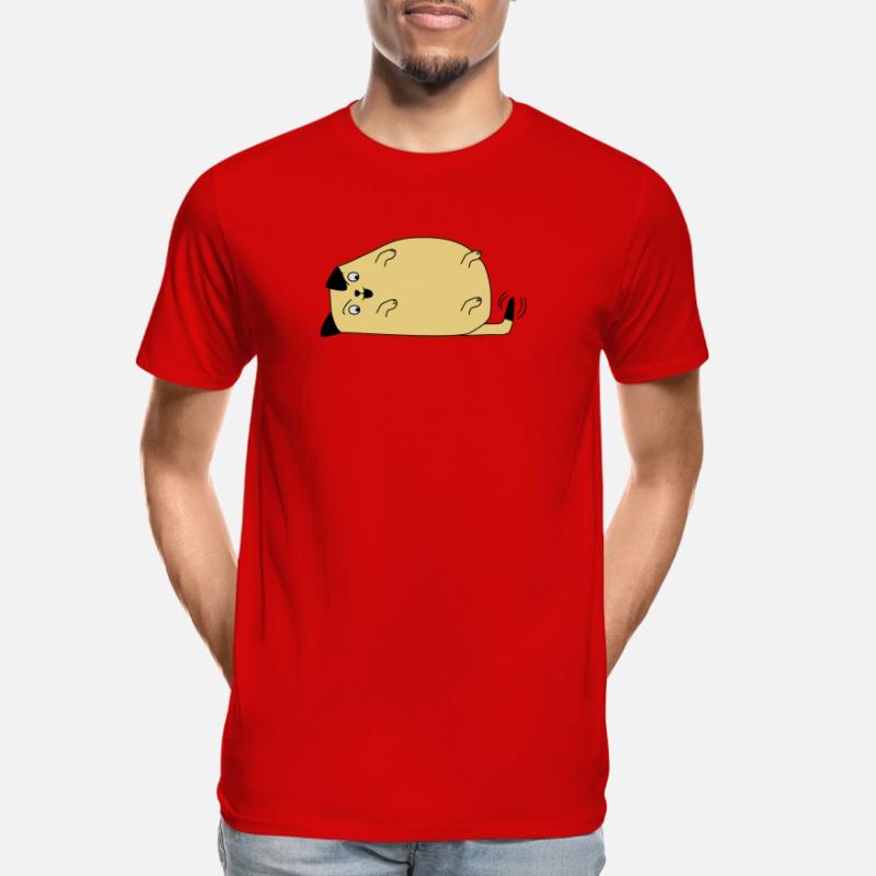 Chien regarde sa queue T-shirt bio Premium Homme