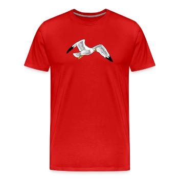 fliegende moewe urlaub fliegen - Männer Premium Bio T-Shirt - Rot - Vorne - Damien (186cm)
