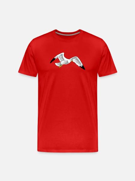 gull - Men's Premium Organic T-Shirt - red