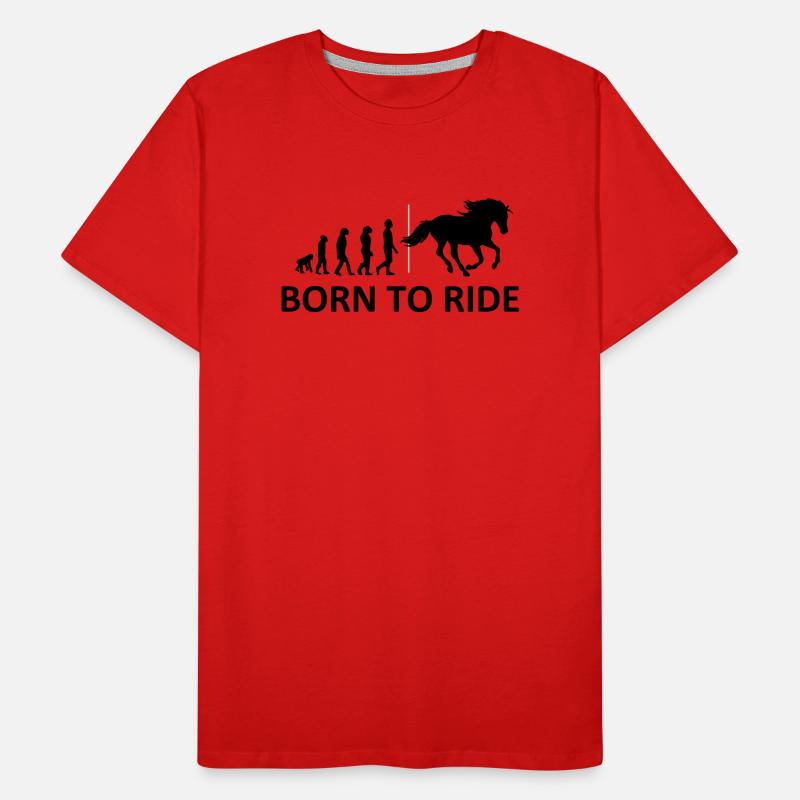 Né pour monter à cheval T-shirt bio Premium Homme