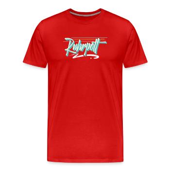 Ruhrpott - Männer Premium Bio T-Shirt - Rot - Vorne - Damien (186cm)