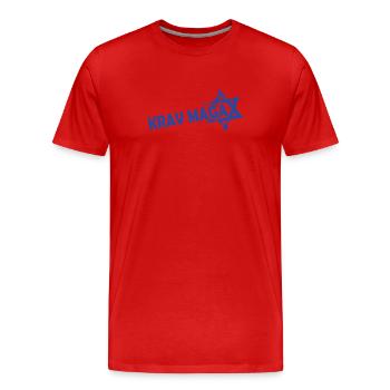 Krav Maga Star of David - Men's Premium Organic T-Shirt - red - Front - Damien (186cm)