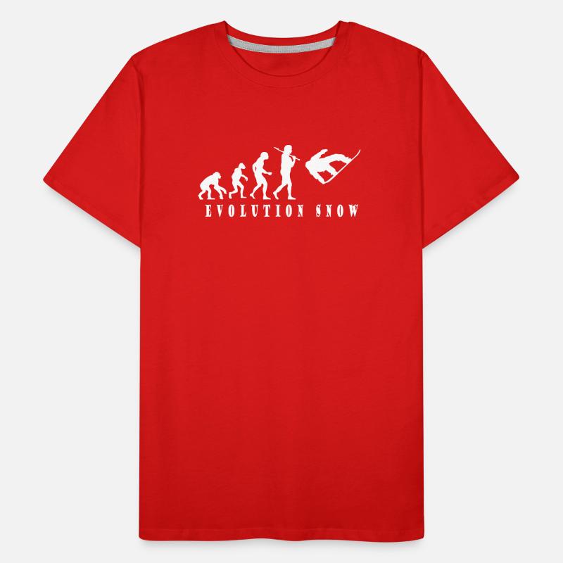 Evolution snow for Snowboarder Men's Premium Organic T-Shirt