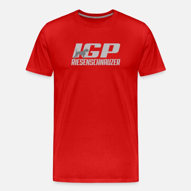 IGP Riesenschnauzer - Männer Premium Bio T-Shirt - Rot