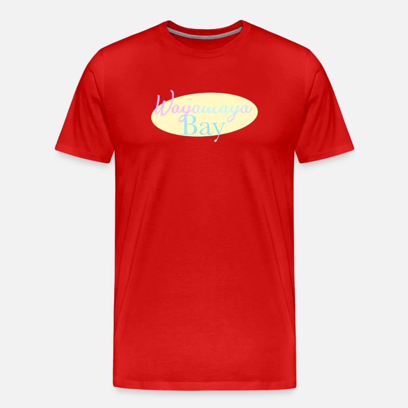 Wayamaya Bay Logo - Männer Premium Bio T-Shirt - Rot