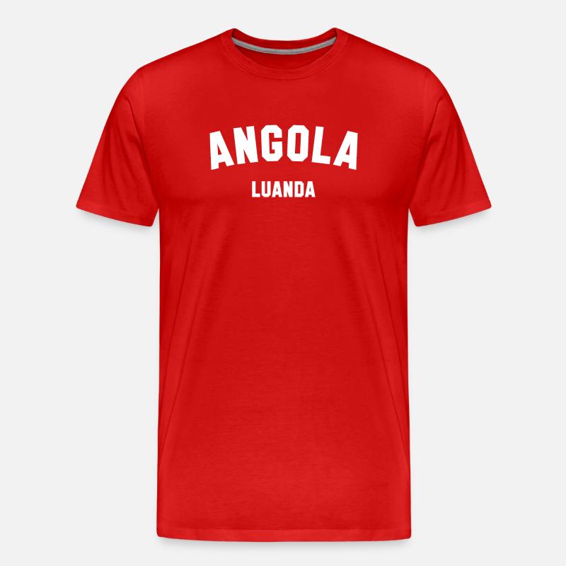 LUANDA, Angola - Maglietta ecologica premium da uomo - rosso