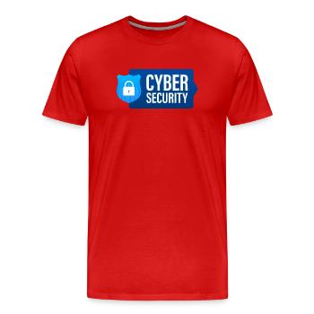 Cyber Security, Computer - Men's Premium Organic T-Shirt - red - Front - Damien (186cm)