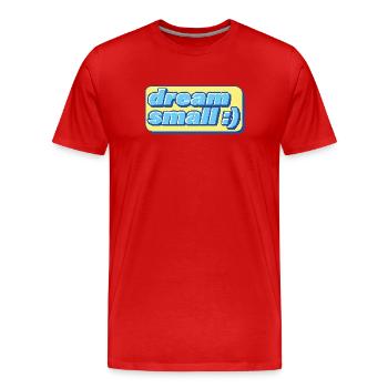 Retro Pixel Dream – Motivation ironique - T-shirt bio Premium Homme - rouge - Devant - Damien (186cm)