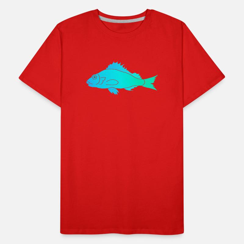 Fisch mit Zackenflosse Männer Premium Bio T-Shirt