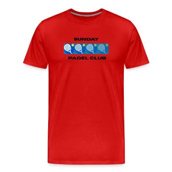 Sunday Padel Club - Männer Premium Bio T-Shirt - Rot - Vorne - Damien (186cm)