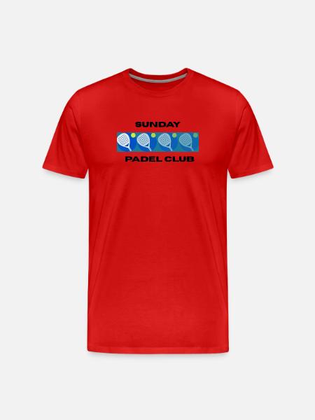 Sunday Padel Club - Men's Premium Organic T-Shirt - red