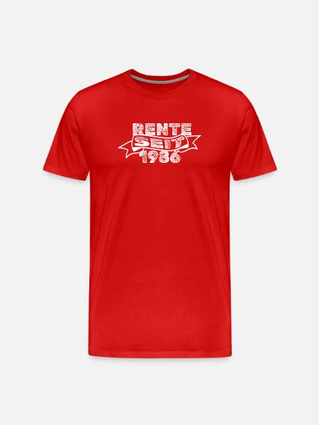 Pension 1986 - Men's Premium Organic T-Shirt - red
