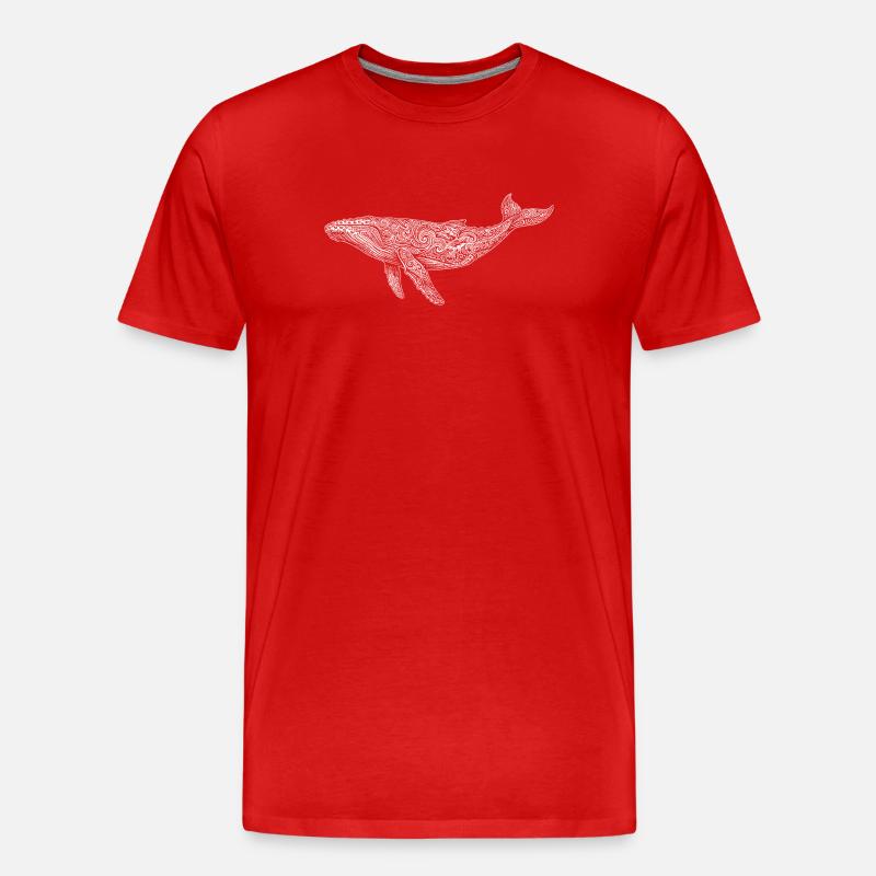Buckelwal - Männer Premium Bio T-Shirt - Rot